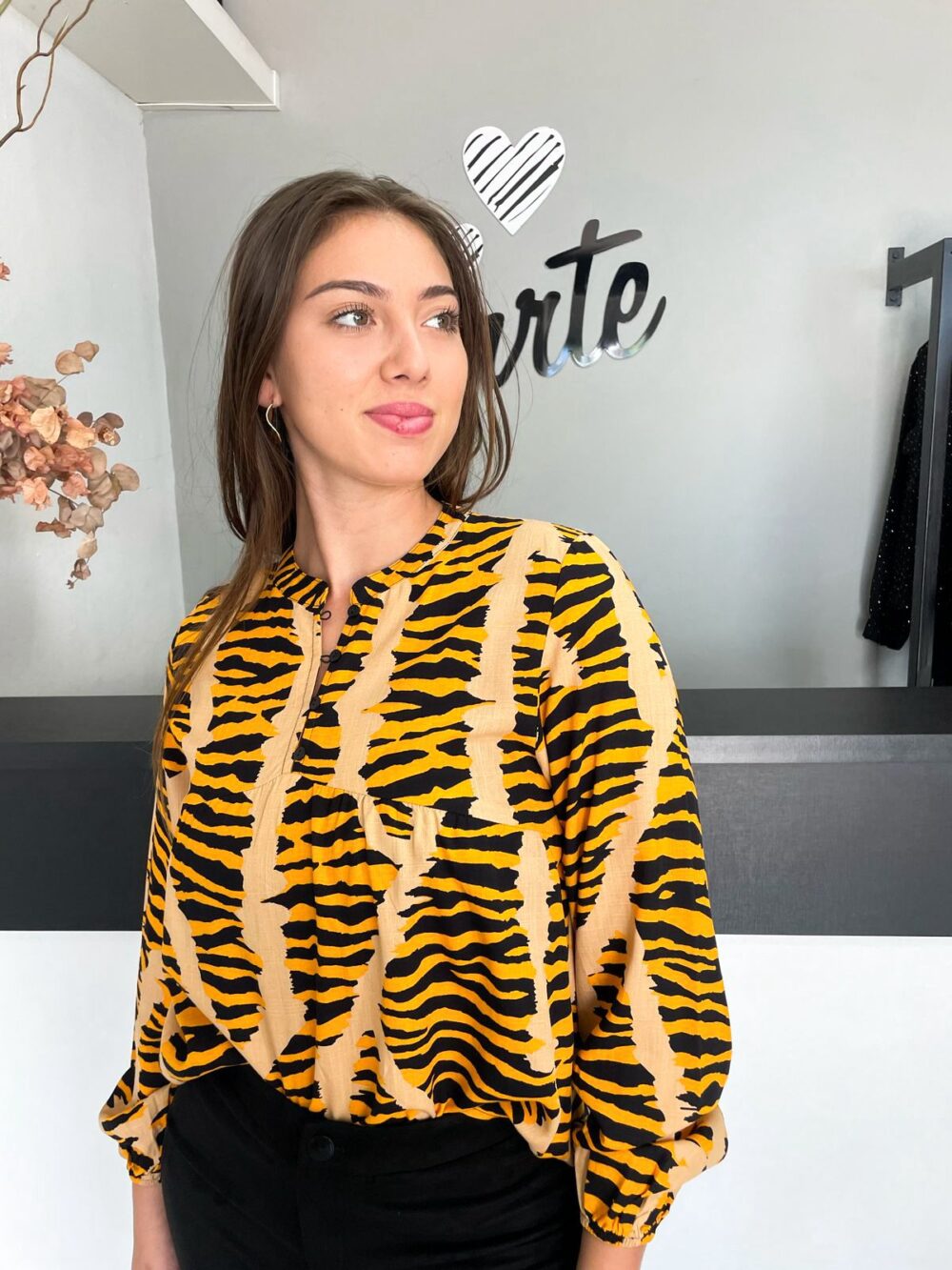 BLUSA MANGA LONGA ESTAMPADA