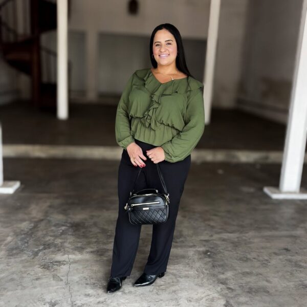 Blusa Verde Babados