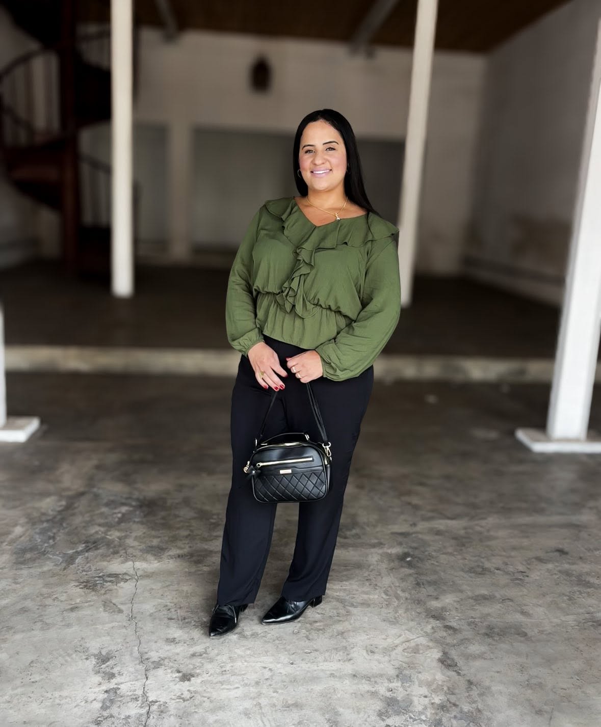 Blusa Verde Babados